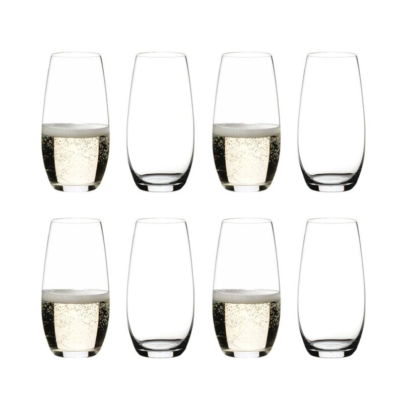 Riedel O Wine Tumbler Champagne Glasses, Set of 8