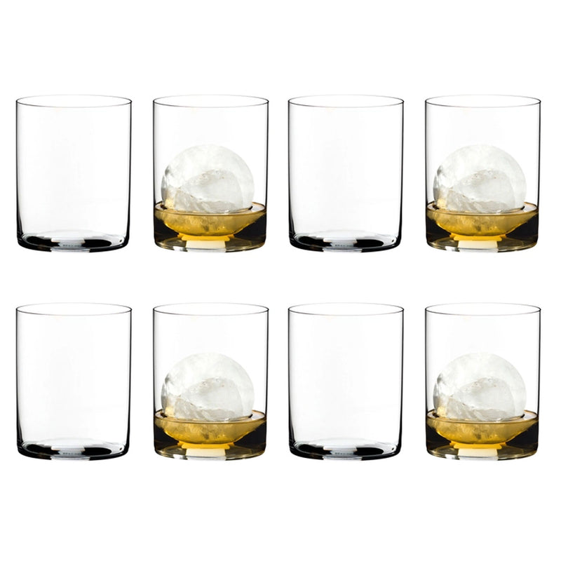 Riedel O Wine Tumbler H2O Whisky Glasses, Set of 8
