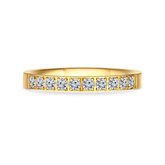 Amori Pave Ring, Gold, Size 6