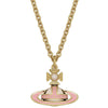 Vivienne Westwood Simonetta Pink & Gold Pendant Necklace, Gold Plated