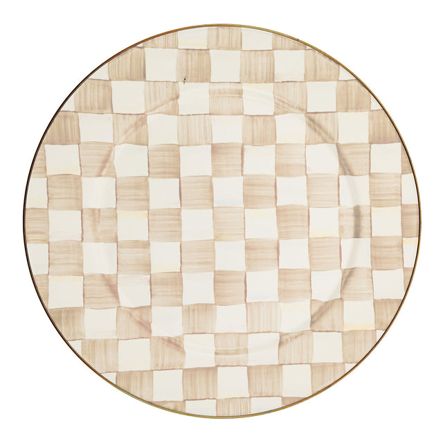 Mackenzie-Childs Mocha Check Serving Platter