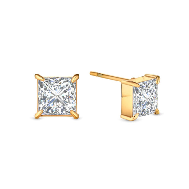 Amori Princess stud Earrings, Gold
