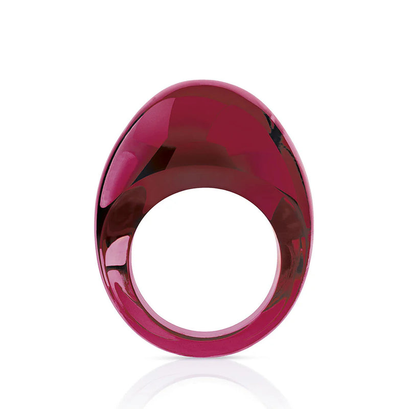 Lalique Cabochon Red Ring, Size 54