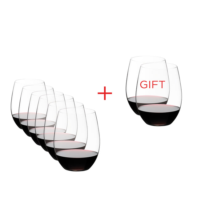 Riedel O Wine Tumblers Set of Eight Cabernet Merlot Glasses