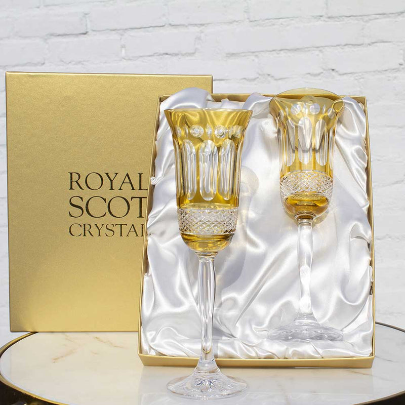  displayed with a bottle of champagne
