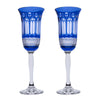 Royal Scot Crystal Belgravia 2 Sky Blue Champagne Flutes, 230mm