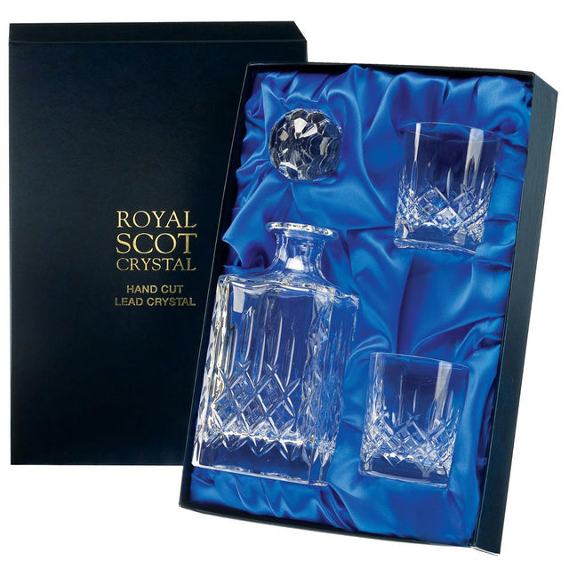 Royal Scot Crystal London Whisky Set