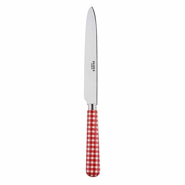 Sabre Gingham Red 24cm Dinner Knife