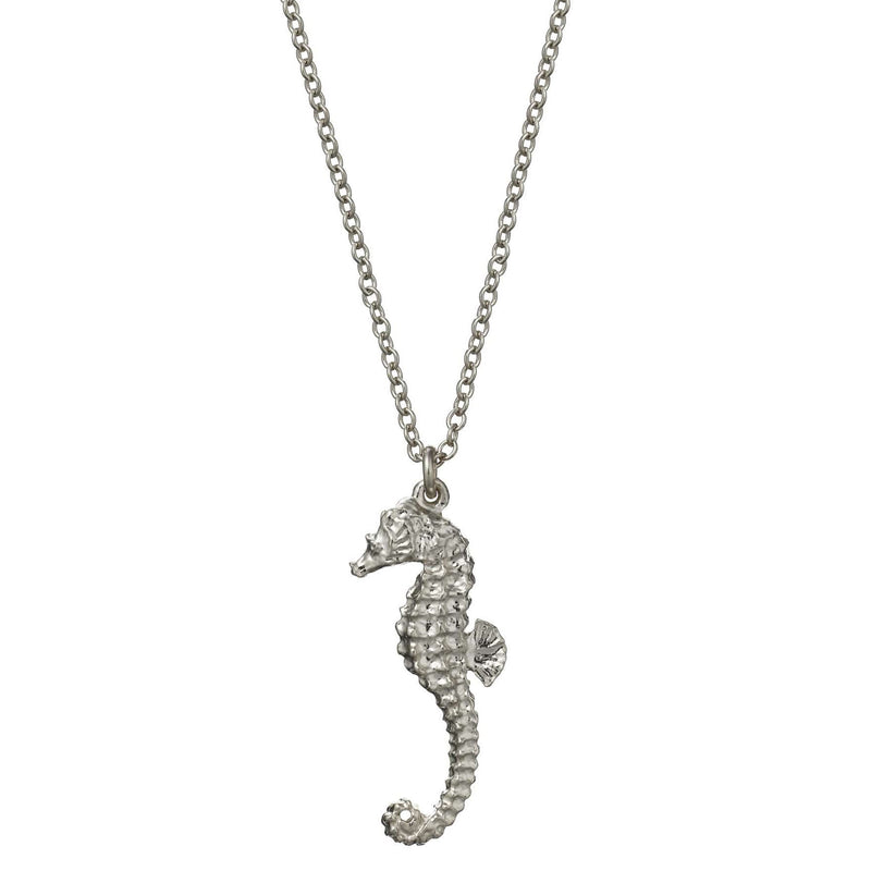Alex Monroe Seahorse Necklace, Silver Plated