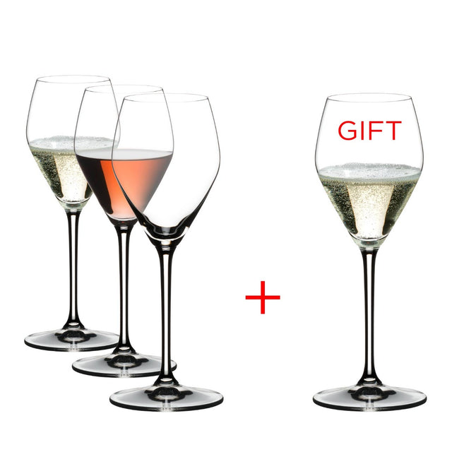 Set of Four Riedel Extreme Rose Champagne Glasses
