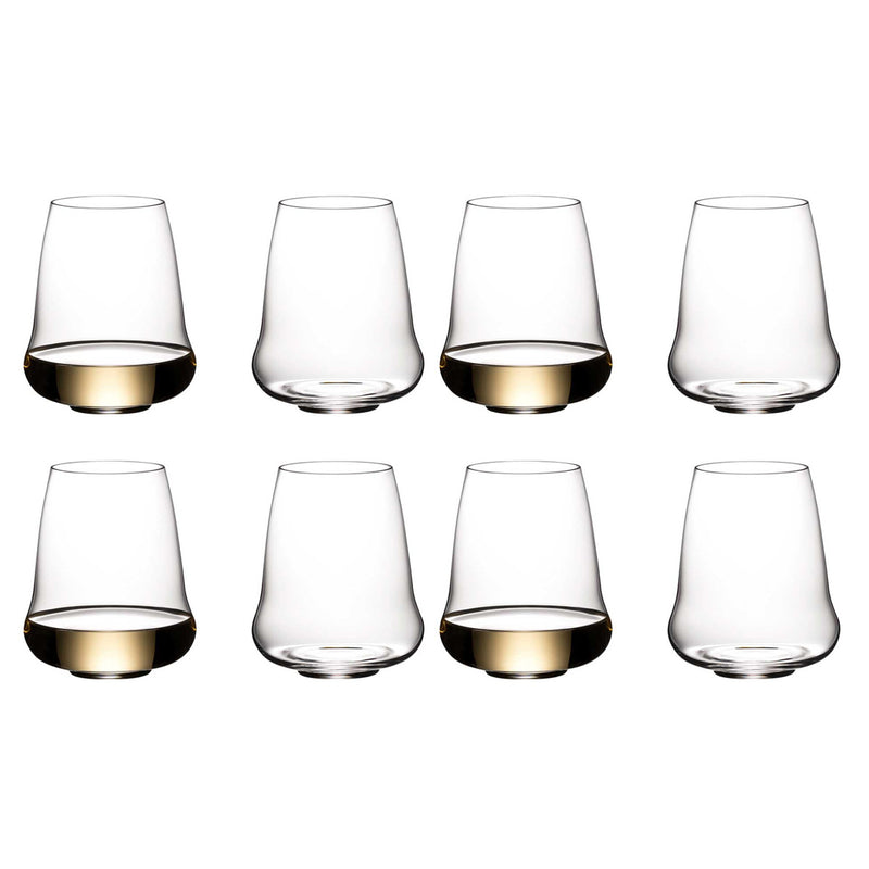 Riedel Stemless Wings Riesling/ Champagne Glasses, Set of 8