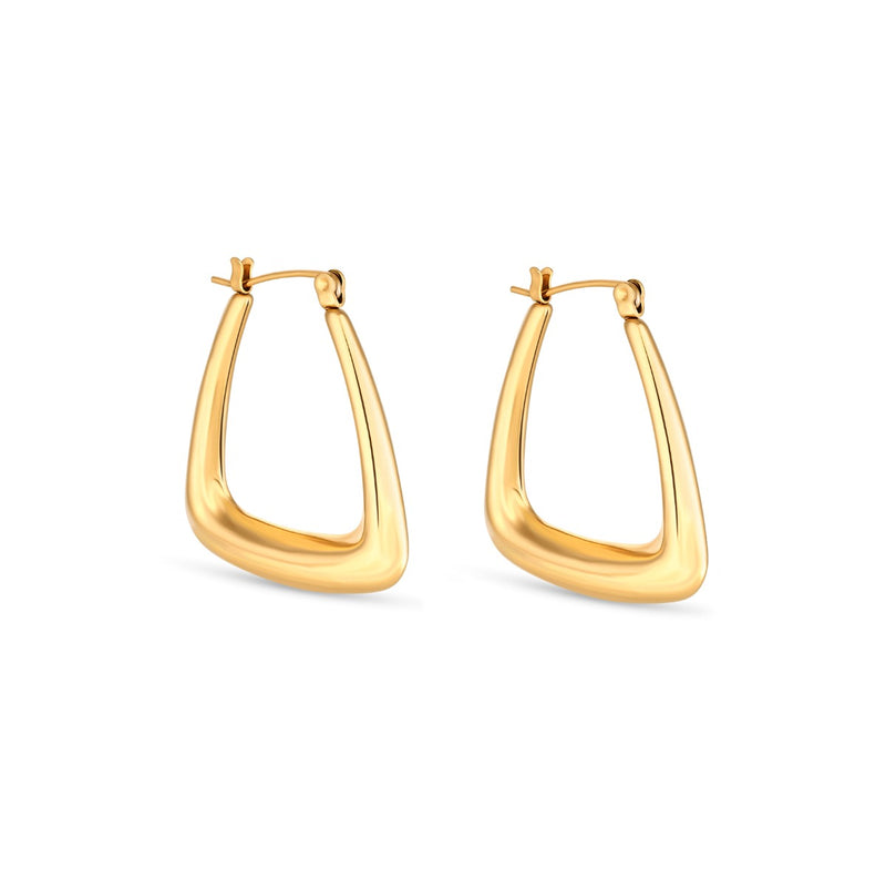 Amori Stirrup Earrings, Gold
