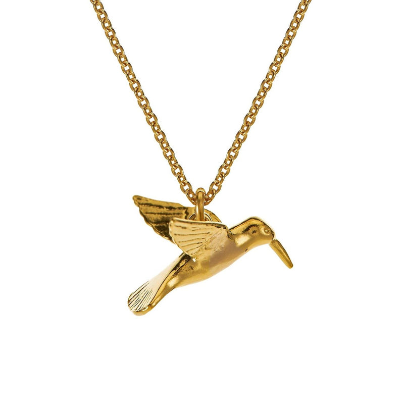 Alex Monroe Hummingbird Necklace, Gold Plated
