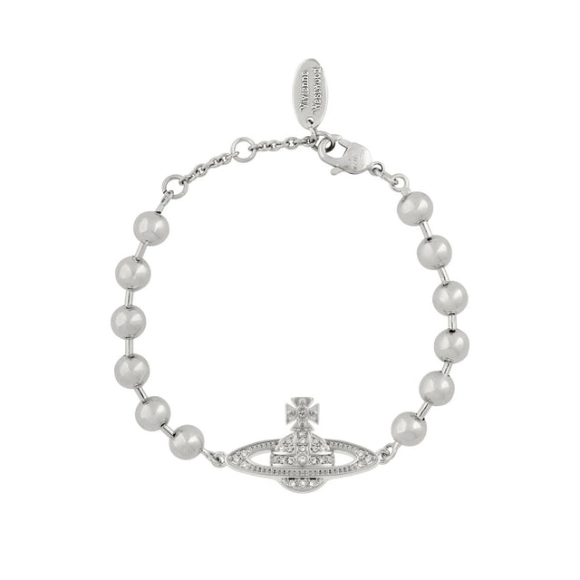 Vivienne Westwood Thames Mini Bas Relief Bracelet Platinum Plated