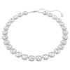 Swarovski Una Angelic necklace, Cushion cut, White, Rhodium plated