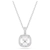 Swarovski Una Angelic pendant, Cushion cut, White, Rhodium plated