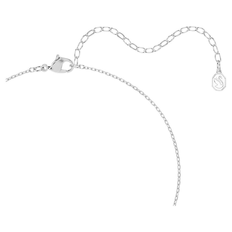 Swarovski Una Angelic pendant, Cushion cut, White, Rhodium plated