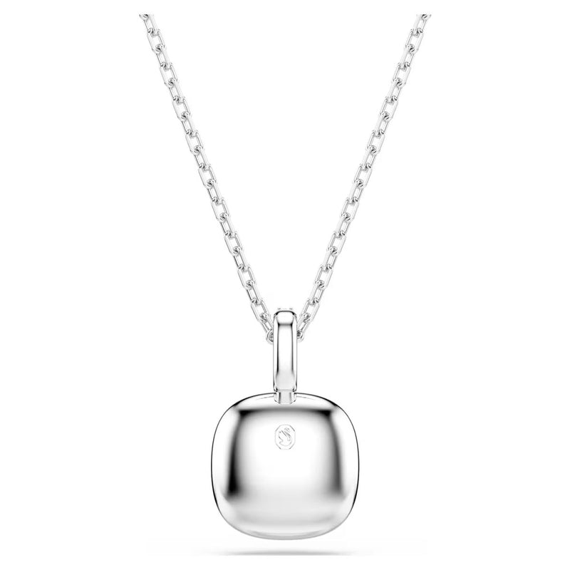 Swarovski Una Angelic pendant, Cushion cut, White, Rhodium plated