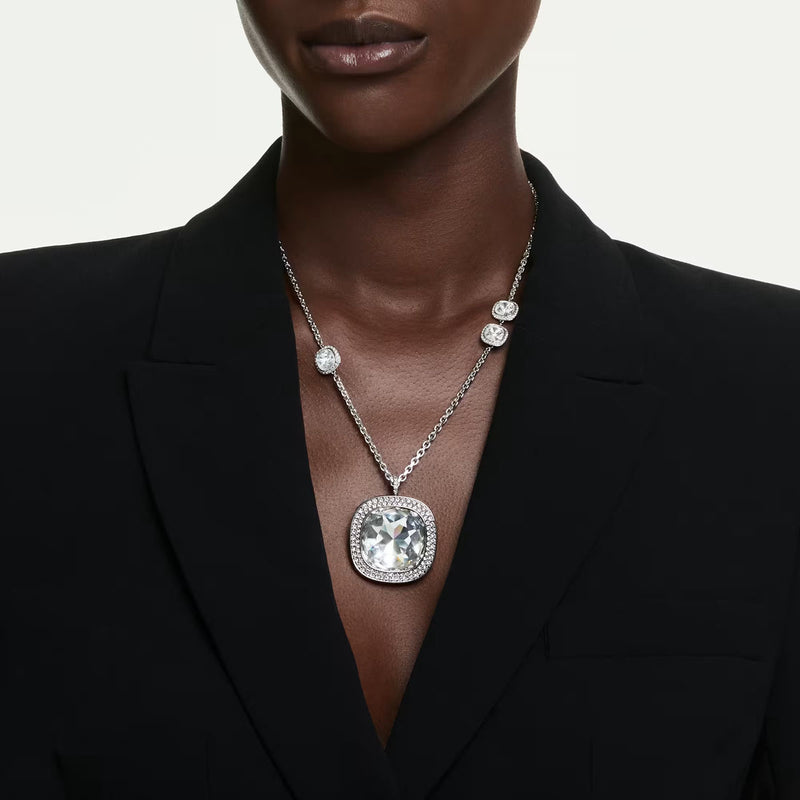 Swarovski Una Angelic pendant and brooch, Cushion cut, White, Mixed Plating