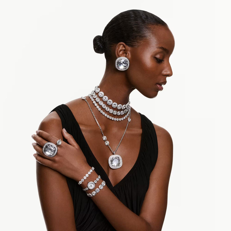 Swarovski Una Angelic pendant and brooch, Cushion cut, White, Mixed Plating