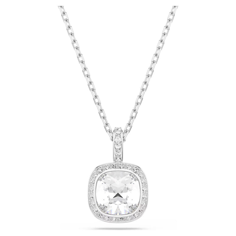 Swarovski Una Angelic set, Cushion cut, White, Rhodium plated