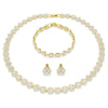Swarovski Una Angelic set, Set (3), Round cut, White, Gold-tone plated