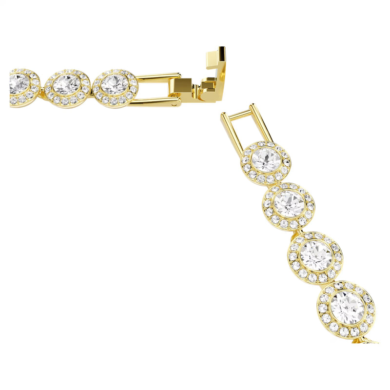 Swarovski Una Angelic set, Set (3), Round cut, White, Gold-tone plated