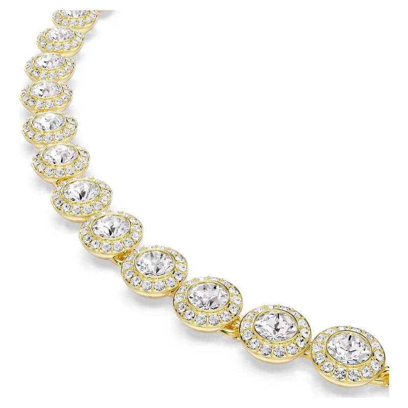 Swarovski Una Angelic set, Set (3), Round cut, White, Gold-tone plated
