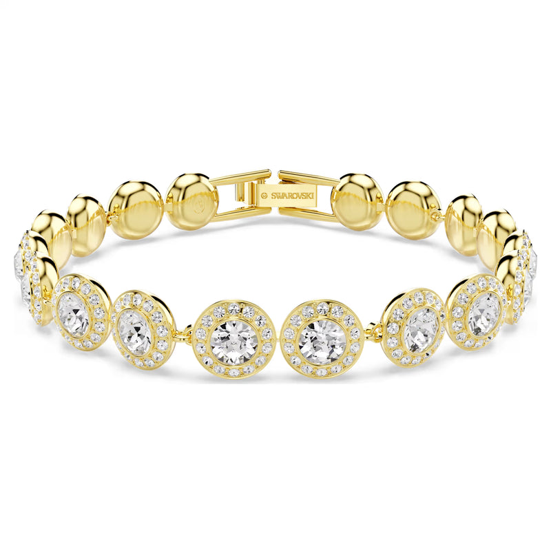 Swarovski Una Angelic set, Set (3), Round cut, White, Gold-tone plated