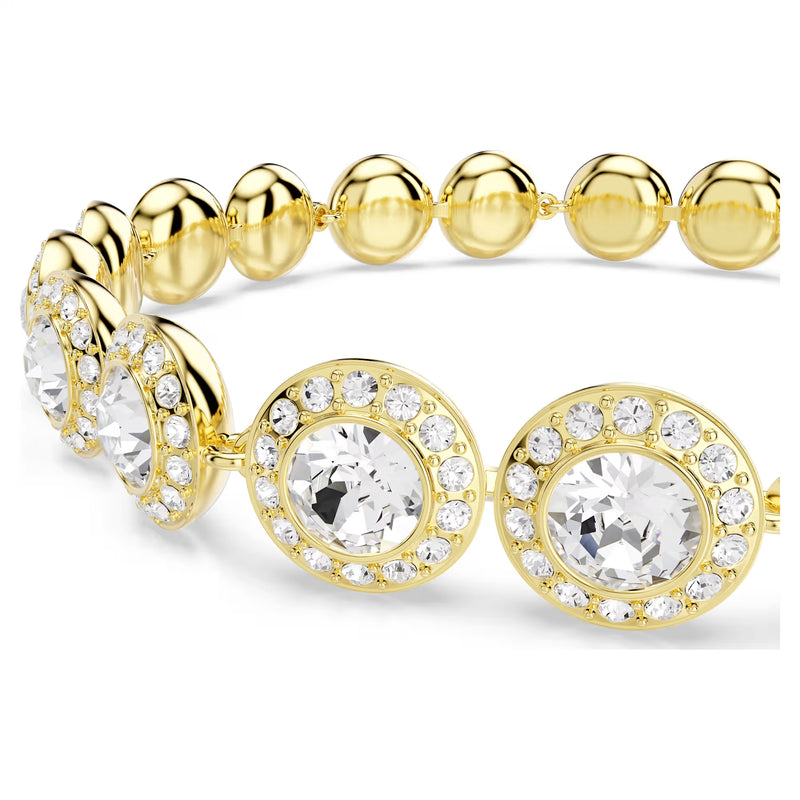 Swarovski Una Angelic set, Set (3), Round cut, White, Gold-tone plated