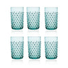 Klimchi Underlay Aquamarine Hobnail Tumblers (set of 6)