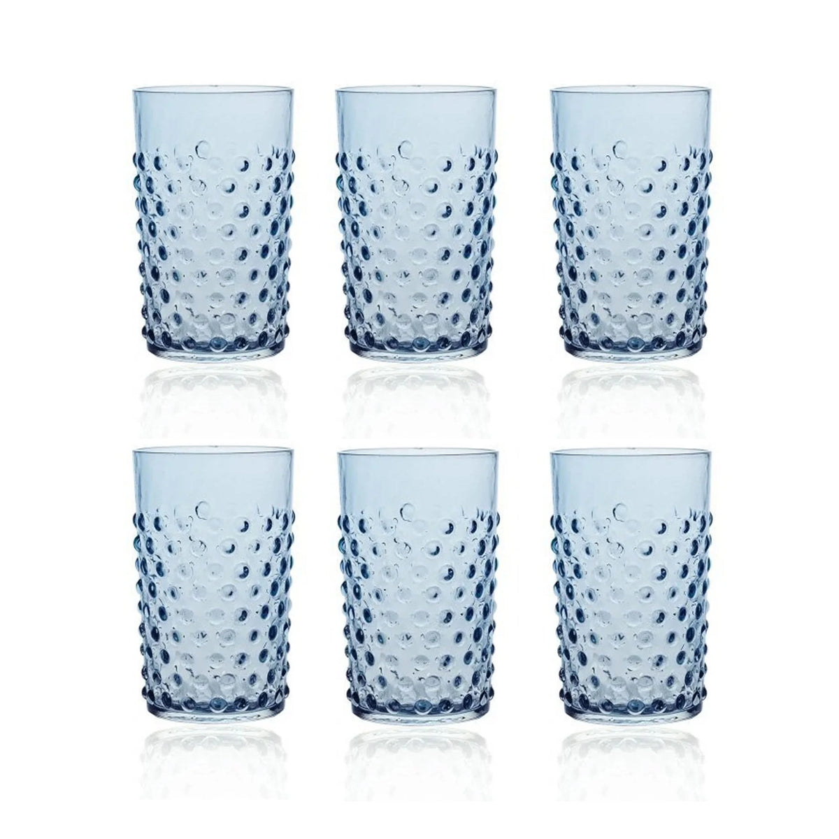 Klimchi Underlay Blue Smoke Hobnail Tumblers (set of 6) – David Shuttle Ltd