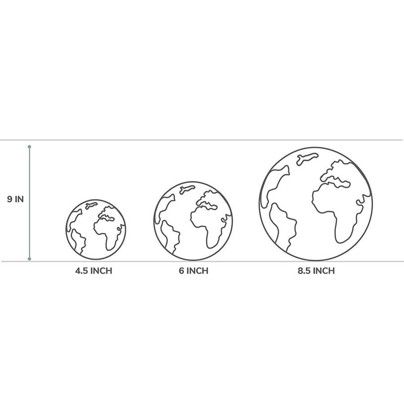 4.5 inch Uranus Mova Globe - Globe Sizing