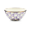 Mackenzie Childs Violet Check Small Everyday Bowl