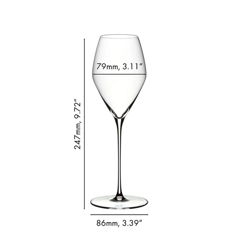 Riedel Veloce Rose Glasses, Set of 8