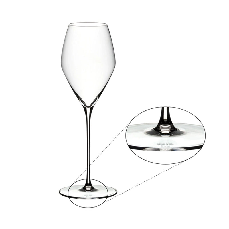 Riedel Veloce Rose Glasses, Set of 8
