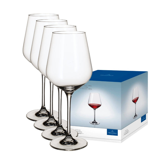 Villeroy & Boch La Divina Burgundy Goblets Set of 4 