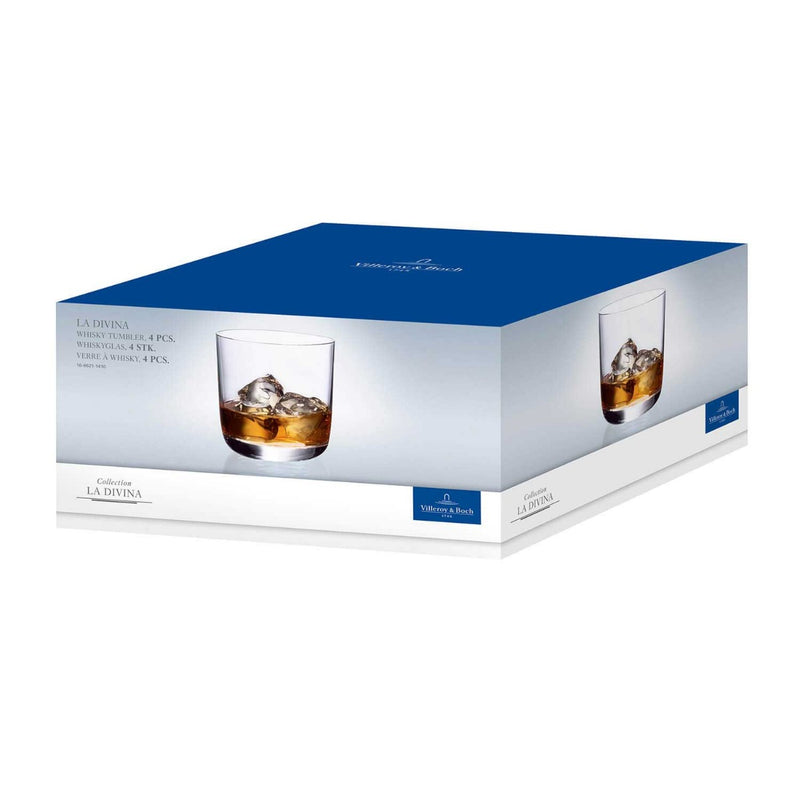Villeroy & Boch La Divina Whisky Glass in a dining setting