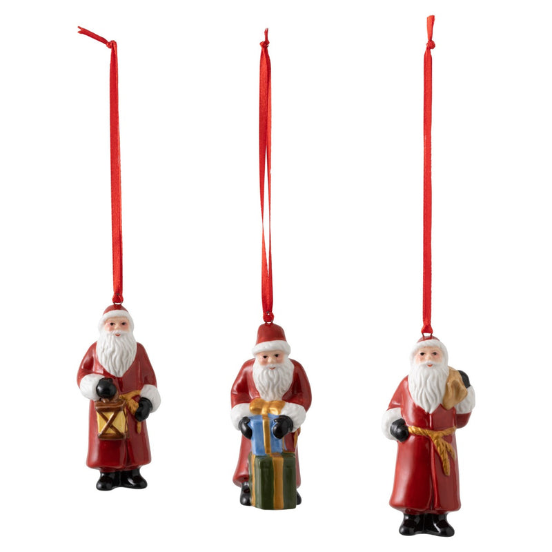 Villeroy & Boch Nostalgic Ornaments Set Santa Claus, 8cm x 3.5 cm 