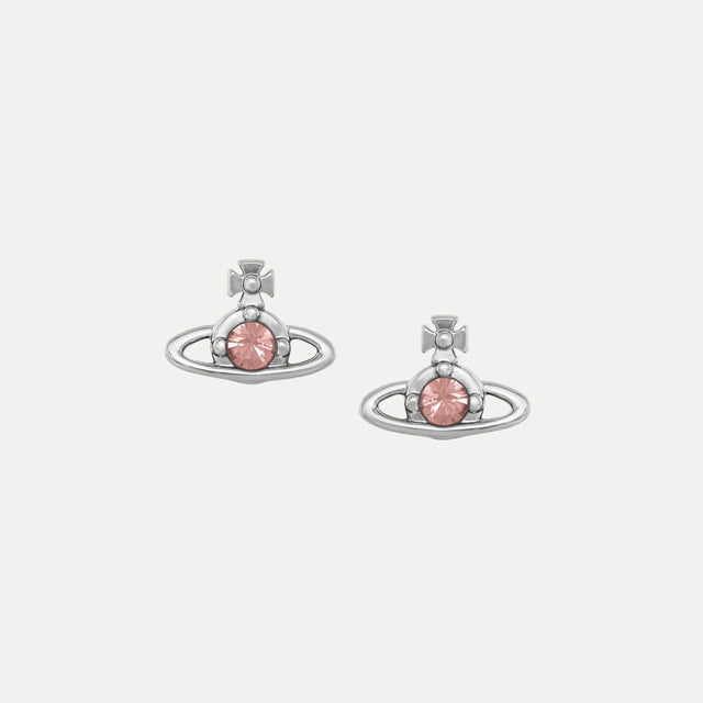 Vivienne Westwood Nano Solitaire Earrings, Silver Tone Plated