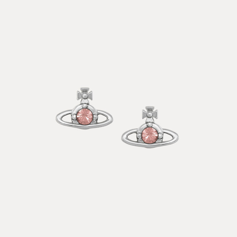 Vivienne Westwood Nano Solitaire Earrings, Silver Tone Plated