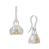 Vivienne Westwood Yasmine Silver Bag Earrings, Silver Plated