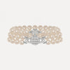 Vivienne Westwood Graziella Three Row Pearl Bracelet, Platinum Plated