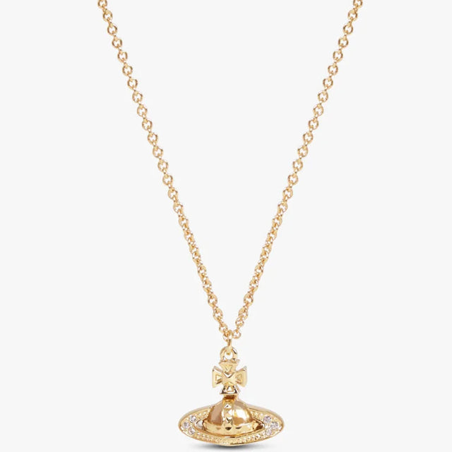 Vivienne Westwood Pina Small Bas Relief Pendant Necklace, Gold Plated