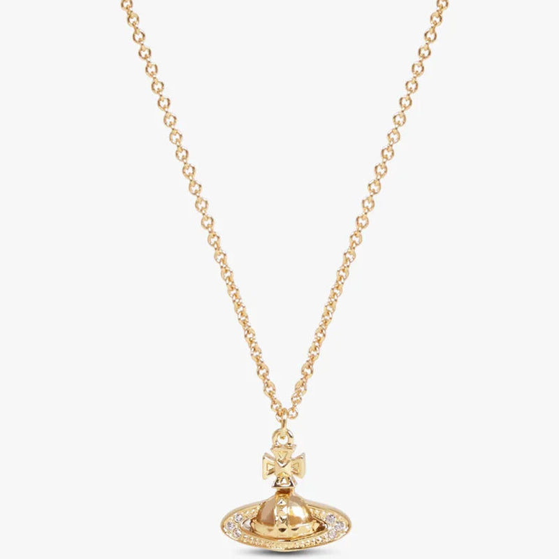 Vivienne Westwood Pina Small Bas Relief Pendant Necklace, Gold Plated