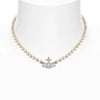 Vivienne Westwood Olympia Pearl Silver Necklace, Silver Plated