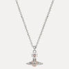 Vivienne Westwood New Petite Orb Pendant Nude Necklace, Silver Plated