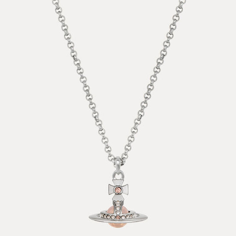 Vivienne Westwood New Petite Orb Pendant Nude Necklace, Silver Plated