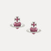 Vivienne Westwood Fabianna Bas Relief Earrings, Silver Tone Plated
