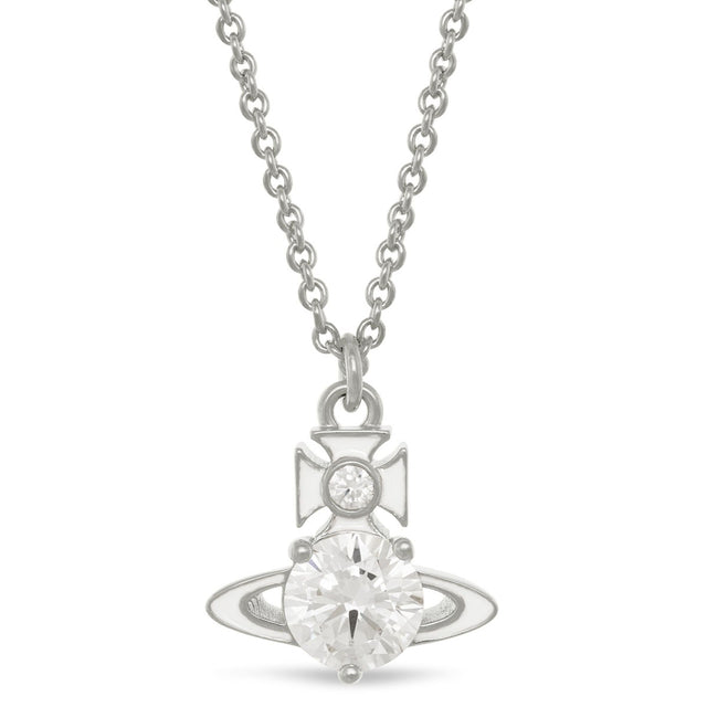 Vivienne Westwood Millie Chain Pendant Necklace, Silver Plated